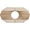 Ekena Millwork Chrysler Wood Fretwork Pierced Ceiling Medallion, Red Oak, 26"W x 13"H x 6 7/8"ID x 1/4"T CMWP26X13X0250CSRO - alternate 1